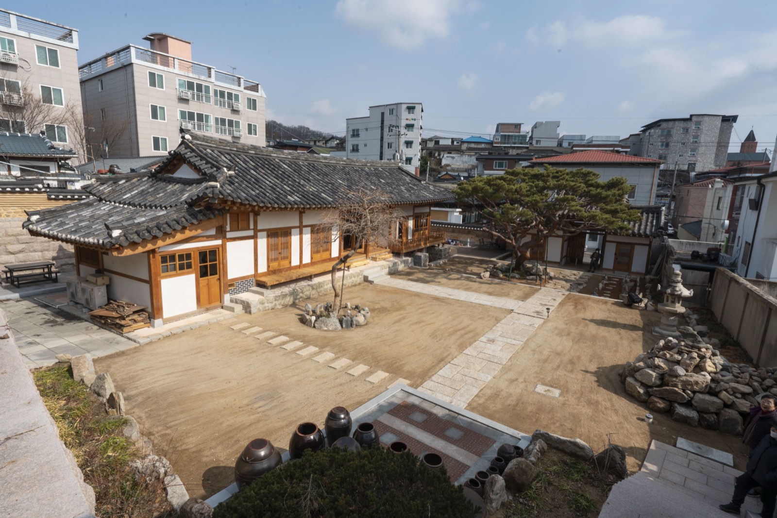 위에서 내려다본 소휴재 안마당